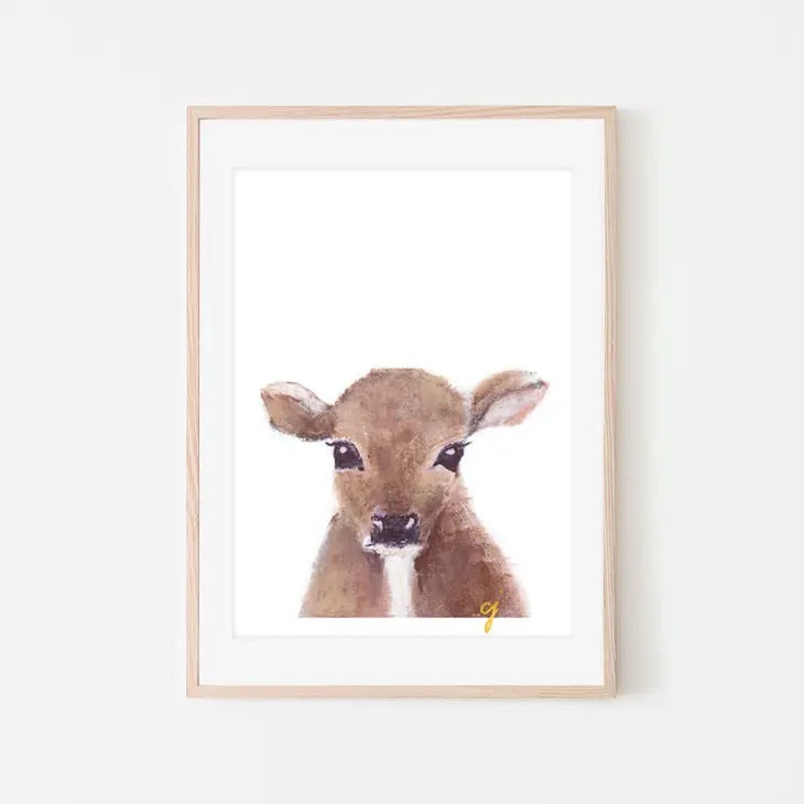 Brown Cow Nursery Artwork Print