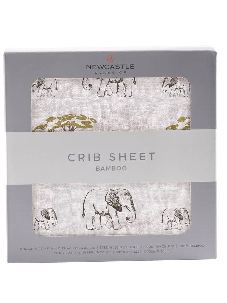 Rhinos and Elephants Crib Sheet