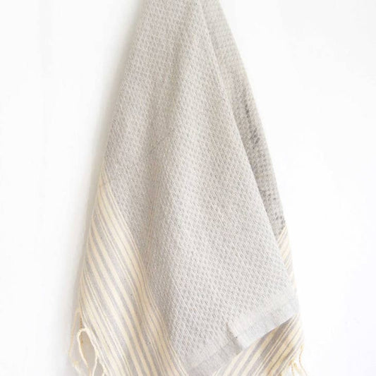 Hand Towel Honeycomb Pearl Grey/Off White