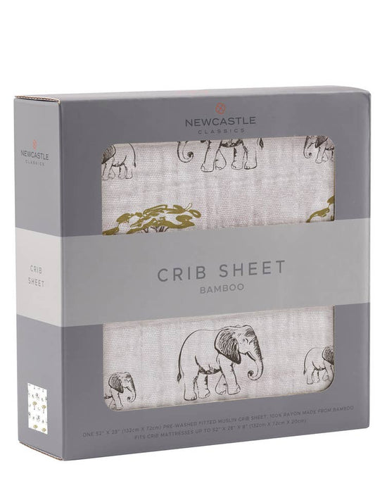 Rhinos and Elephants Crib Sheet