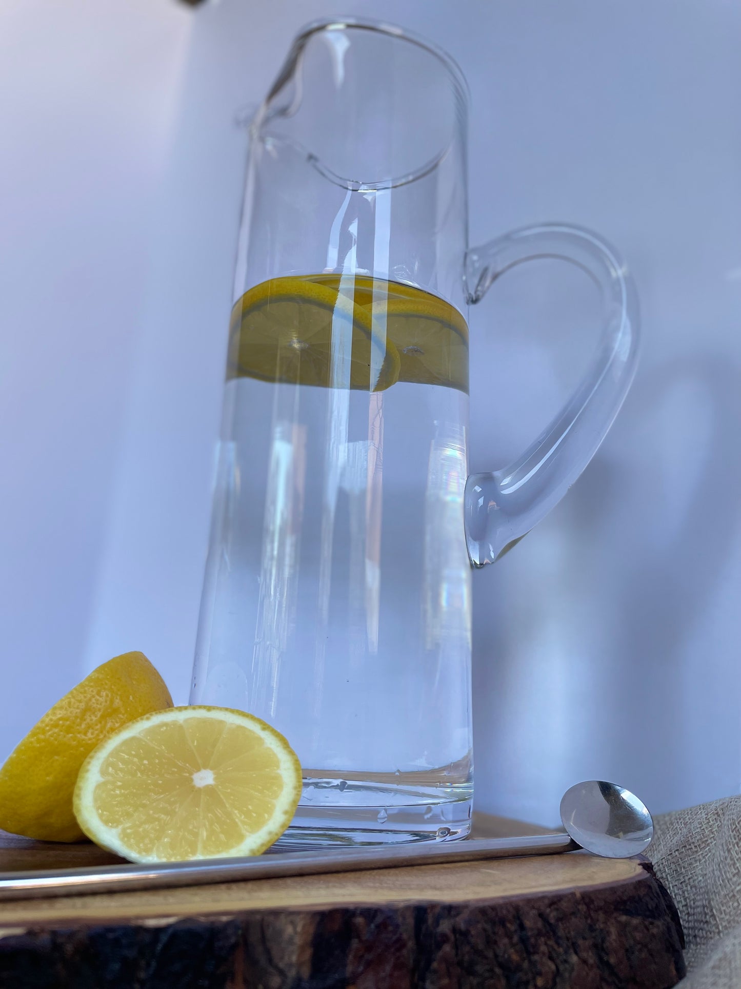 Mouth Blown Ice Tea/Martini Glass Pitcher