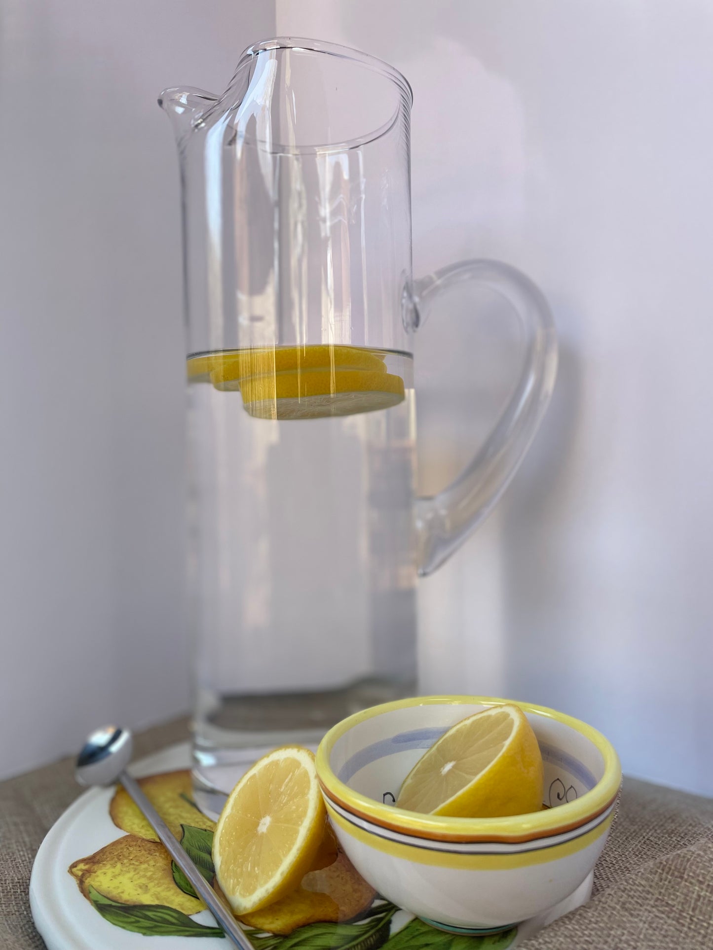 Mouth Blown Ice Tea/Martini Glass Pitcher