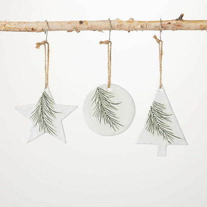Pine Ornament Set of 3