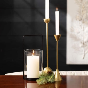 Black Modern Metal Lantern Set