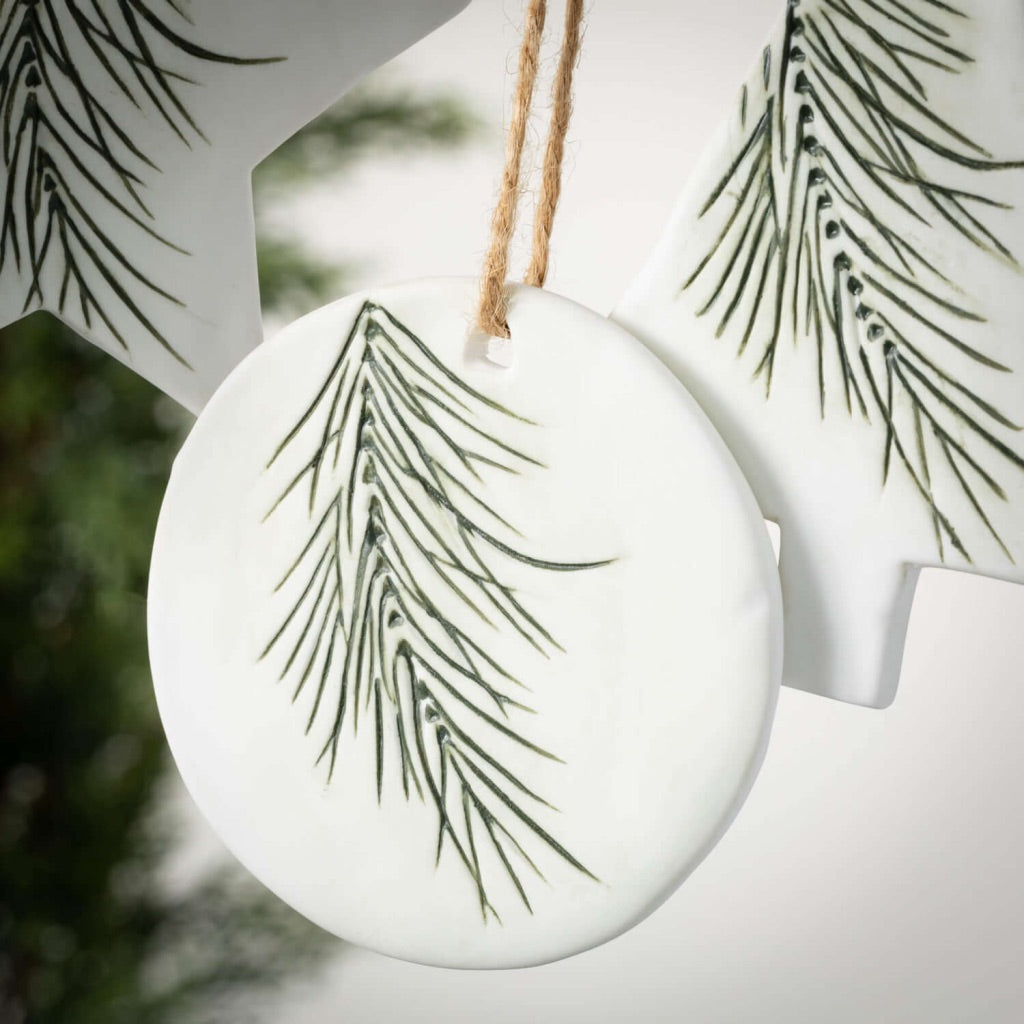 Pine Ornament Set of 3