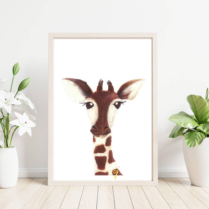 Giraffe Nursery Artwork Print