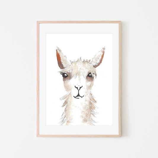 Alpaca Nursery Artwork Print
