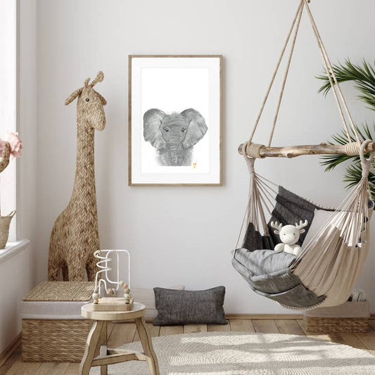 Elephant Nursery Artwork Print