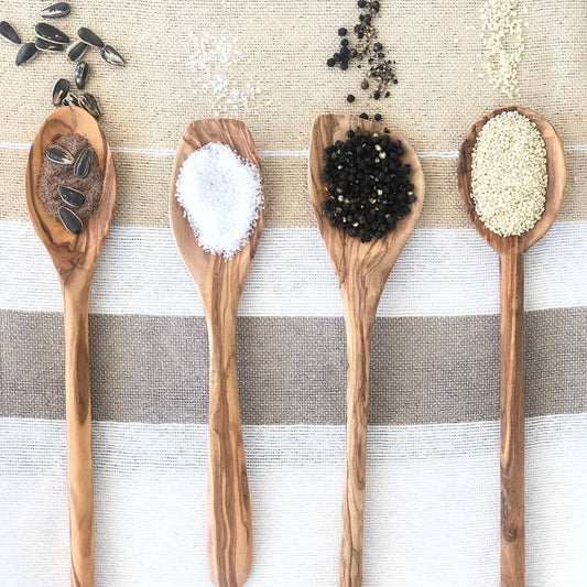 Olive Wood Serving Spoons/Set of 4
